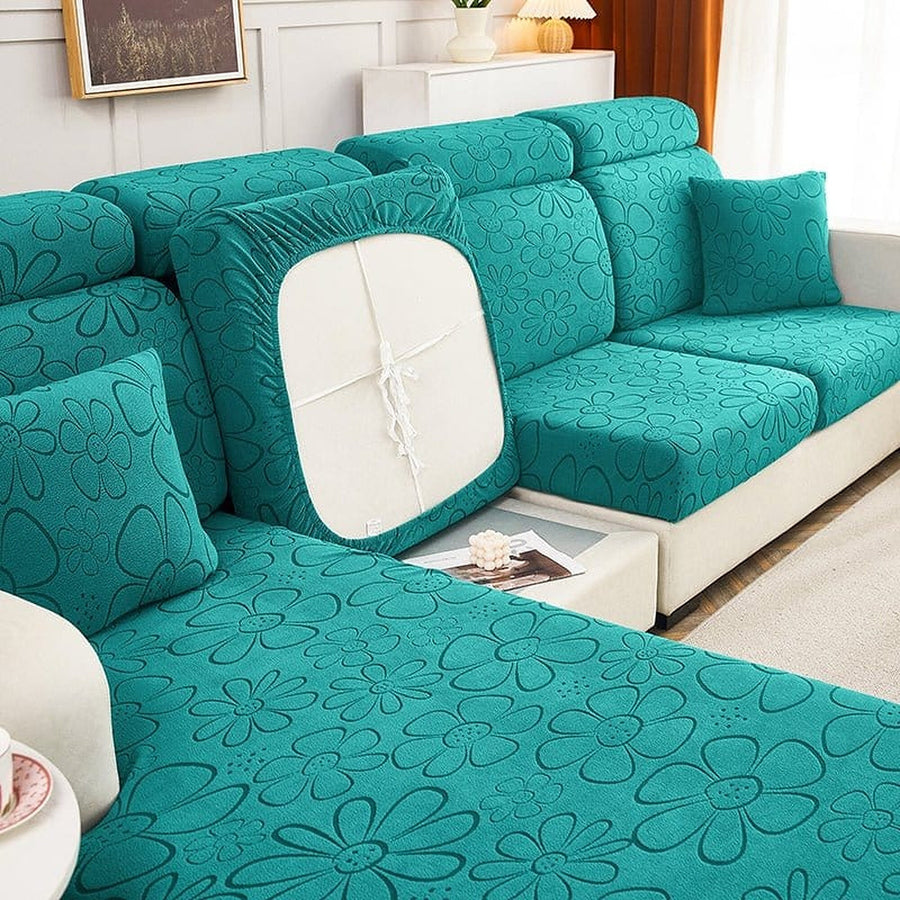 Sofa Cushion Cover – Plain Stretch – Forest