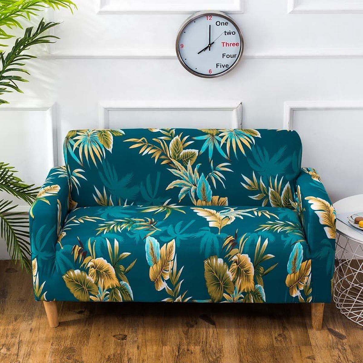 Sofa Cover – Tropical Hibiscus – Forest