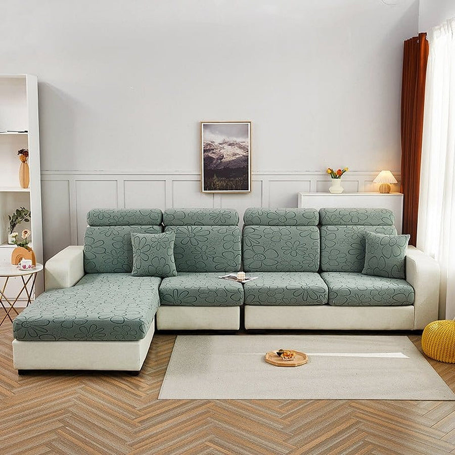 Sofa Cushion Cover – Plain Stretch – Sage Mist