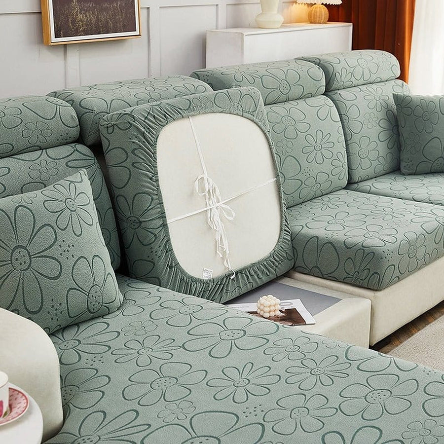 Sofa Cushion Cover – Plain Stretch – Sage Mist