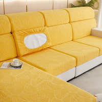 Sofa Cushion Cover – Plain Stretch Sectional – Honey