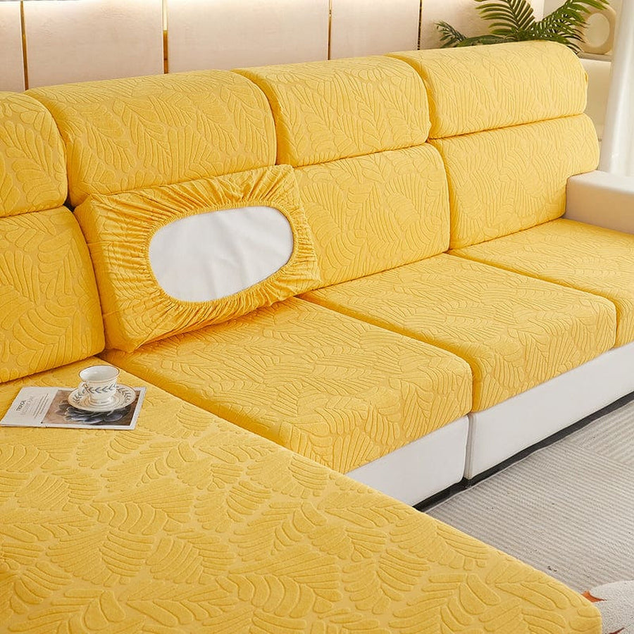Sofa Cushion Cover – Plain Stretch Sectional – Honey