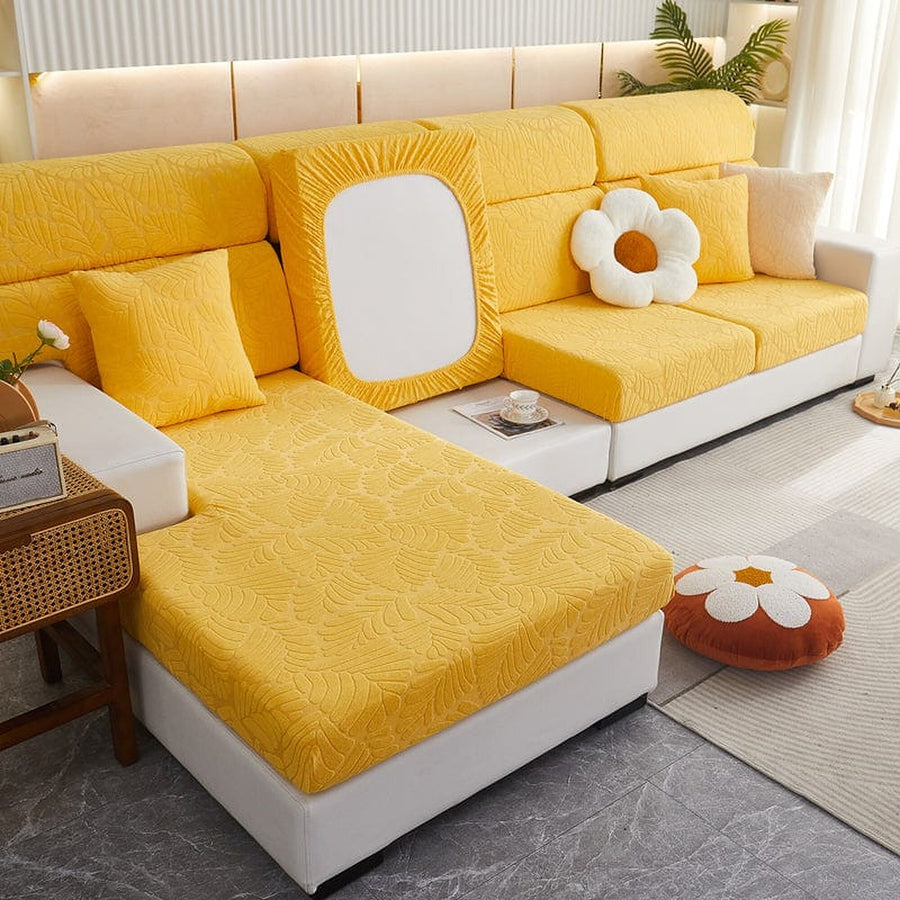 Sofa Cushion Cover – Plain Stretch Sectional – Honey