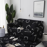 Sofa Cover – Botanical Print – Ink Black
