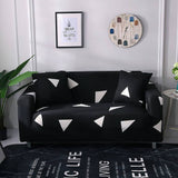 Sofa Cover – Triangle Print – Ink Black