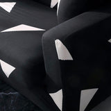 Sofa Cover – Triangle Print – Ink Black