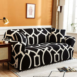 Sofa Cover – Geometric Honeycomb – Ink Black
