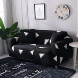 Sofa Cover – Triangle Print – Ink Black