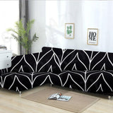Sofa Cover – Wave Print – Ink Black