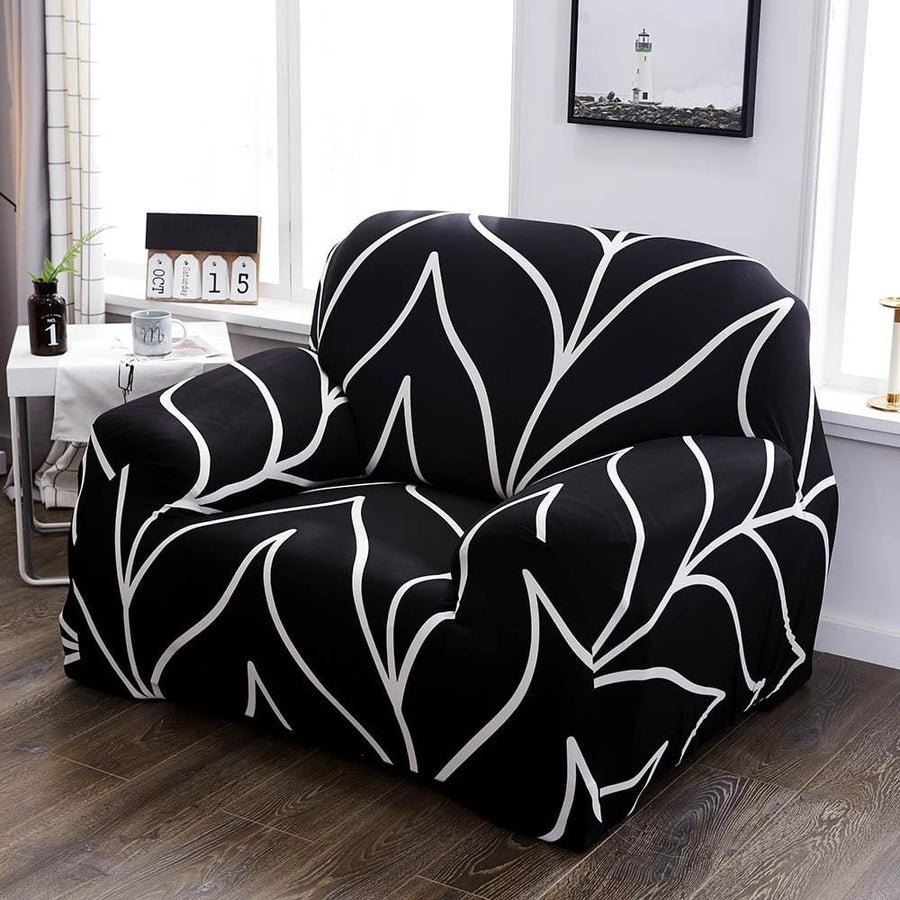 Sofa Cover – Wave Print – Ink Black