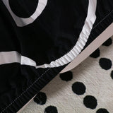 Sofa Cover – Cursive Print – Ink Black