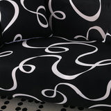 Sofa Cover – Cursive Print – Ink Black