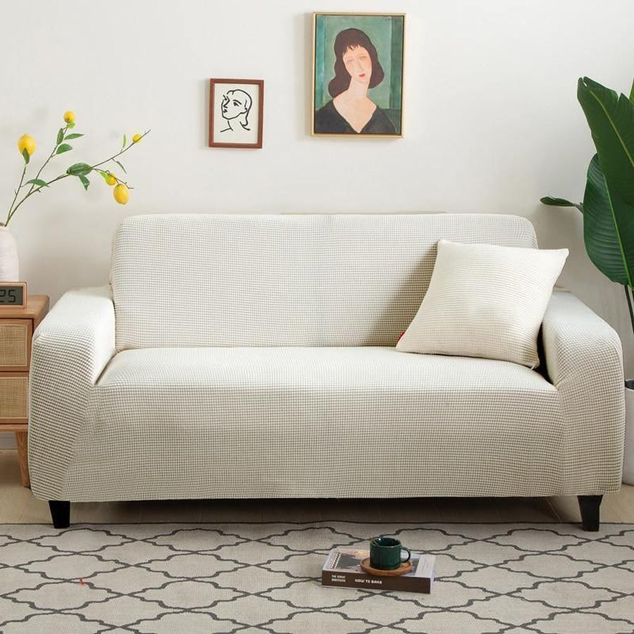 Sofa Cover – Plain Stretch – Ivory Cream