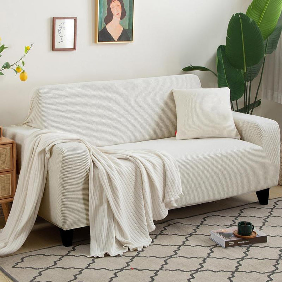 Sofa Cover – Plain Stretch – Ivory Cream