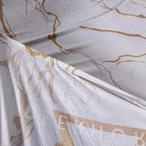 Sofa Cover – Marble Gold – Ivory Cream
