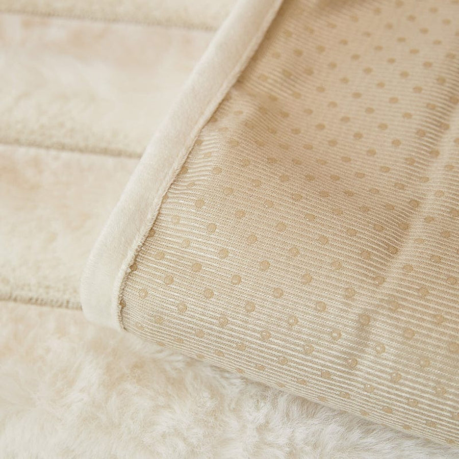 Non-Slip Sofa Cover – Pinstripe Knit – Ivory Cream