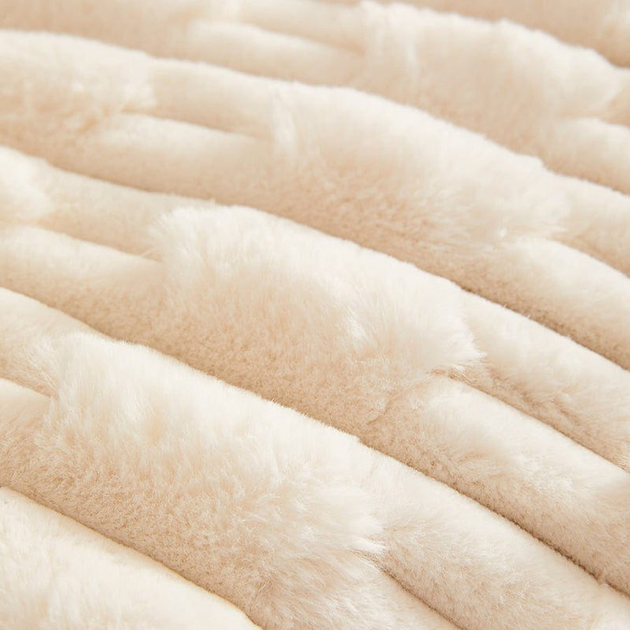 Non-Slip Sofa Cover – Quilted Waffle – Ivory Cream