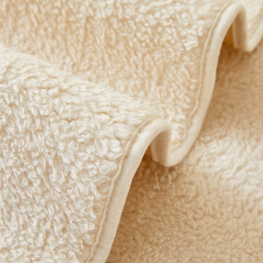 Non-Slip Sofa Cover – Floral Embroidered – Ivory Cream