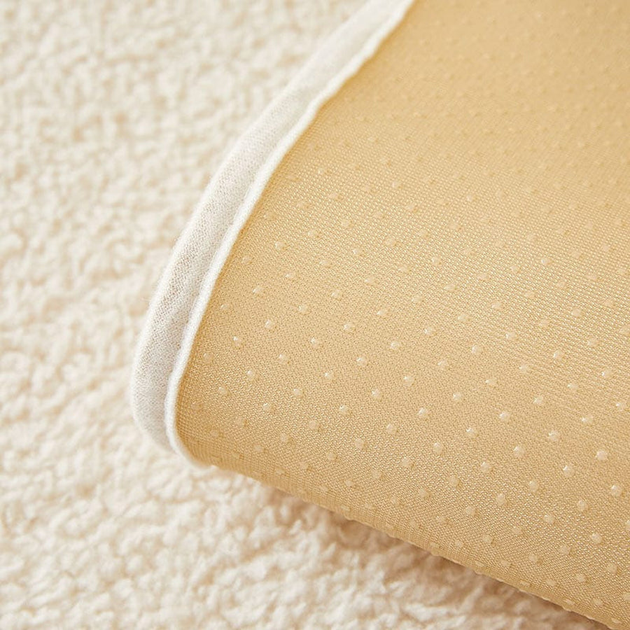 Non-Slip Sofa Cover – Floral Embroidered – Ivory Cream