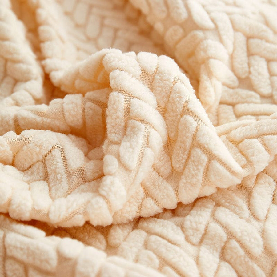 Sofa Cushion Cover – Corduroy Knit – Ivory Cream