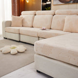 Sofa Cushion Cover – Plain Stretch Sectional – Bouclé Sand