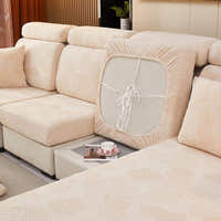 Sofa Cushion Cover – Plain Stretch Sectional – Bouclé Sand
