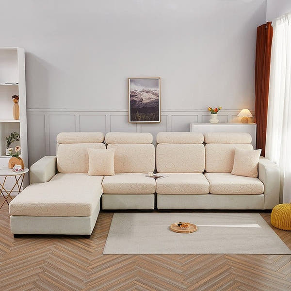 Sofa Cushion Cover – Velvet – Ivory Cream