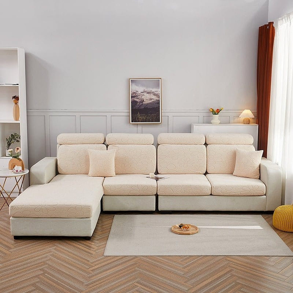 Sofa Cushion Cover – Velvet – Ivory Cream