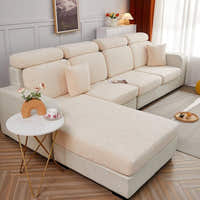 Sofa Cushion Cover – Velvet – Ivory Cream