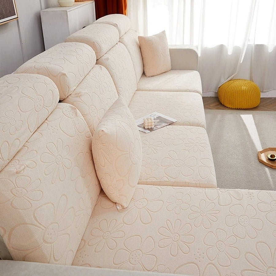 Sofa Cushion Cover – Velvet – Ivory Cream