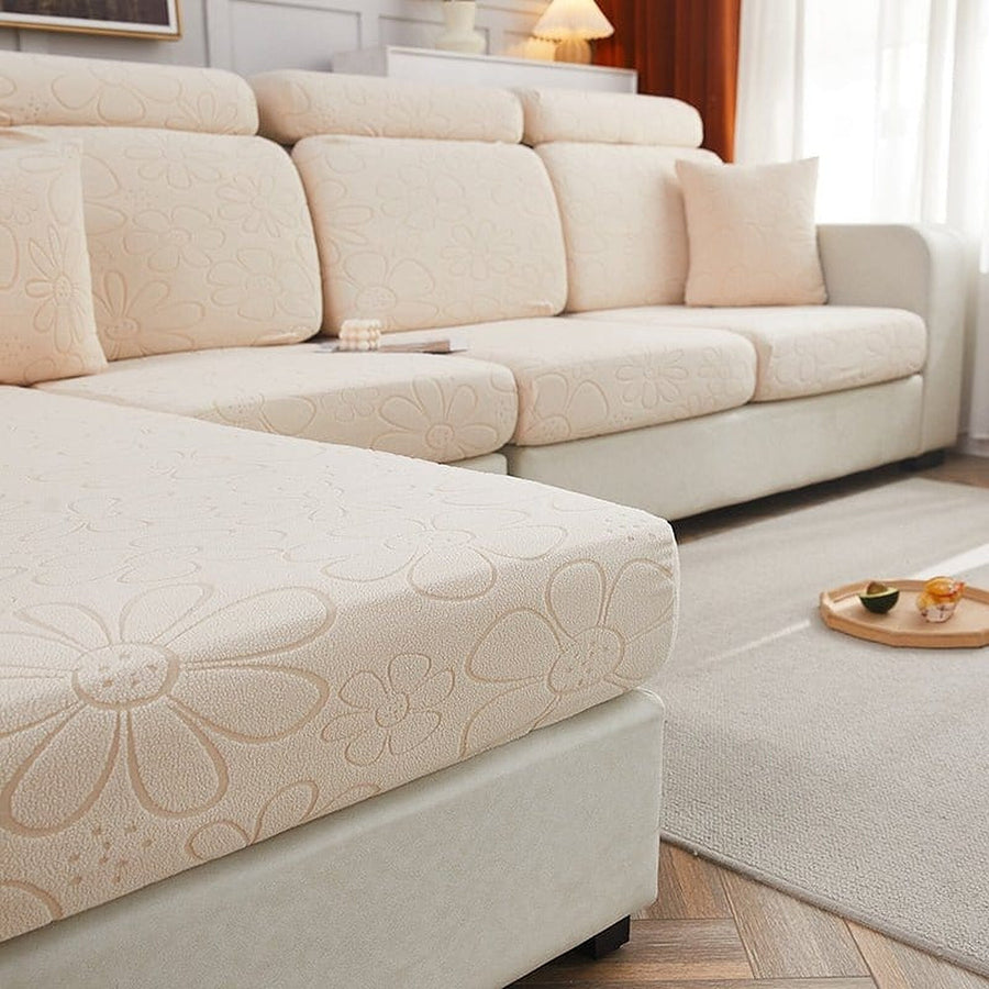 Sofa Cushion Cover – Velvet – Ivory Cream