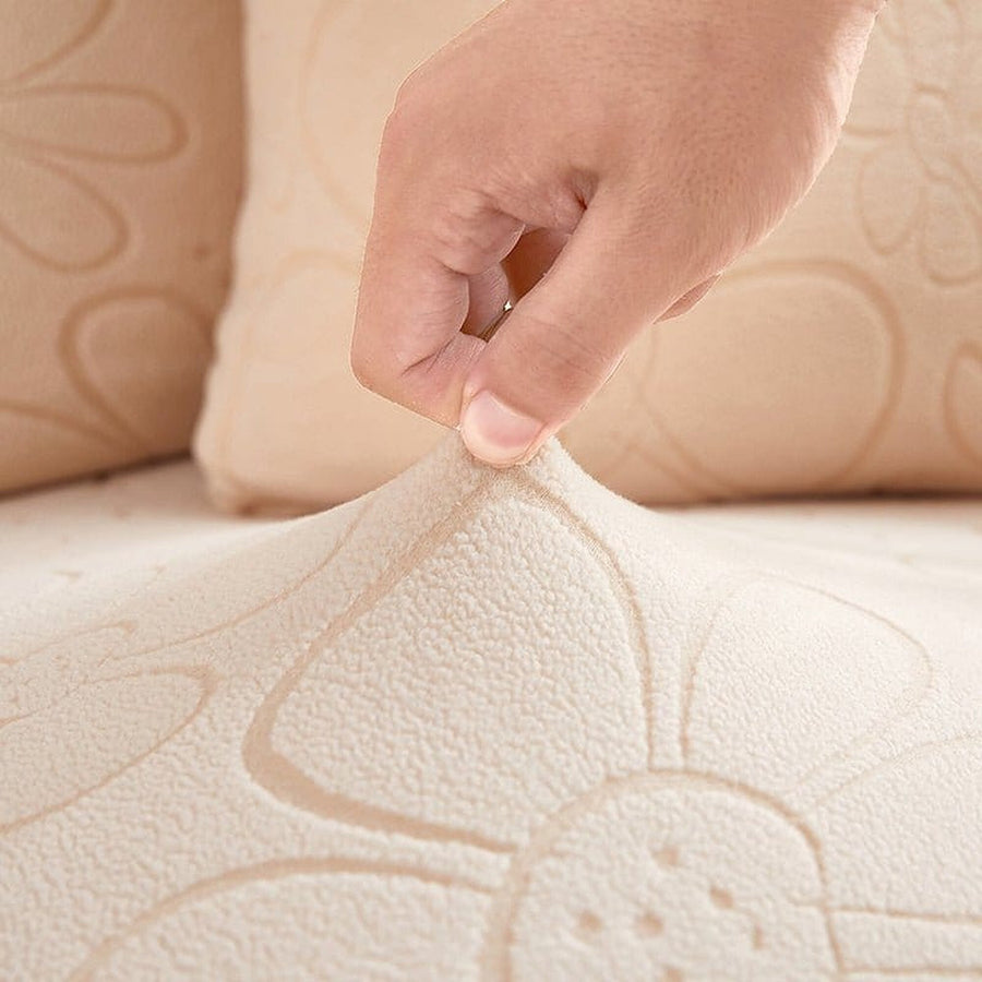 Sofa Cushion Cover – Velvet – Ivory Cream