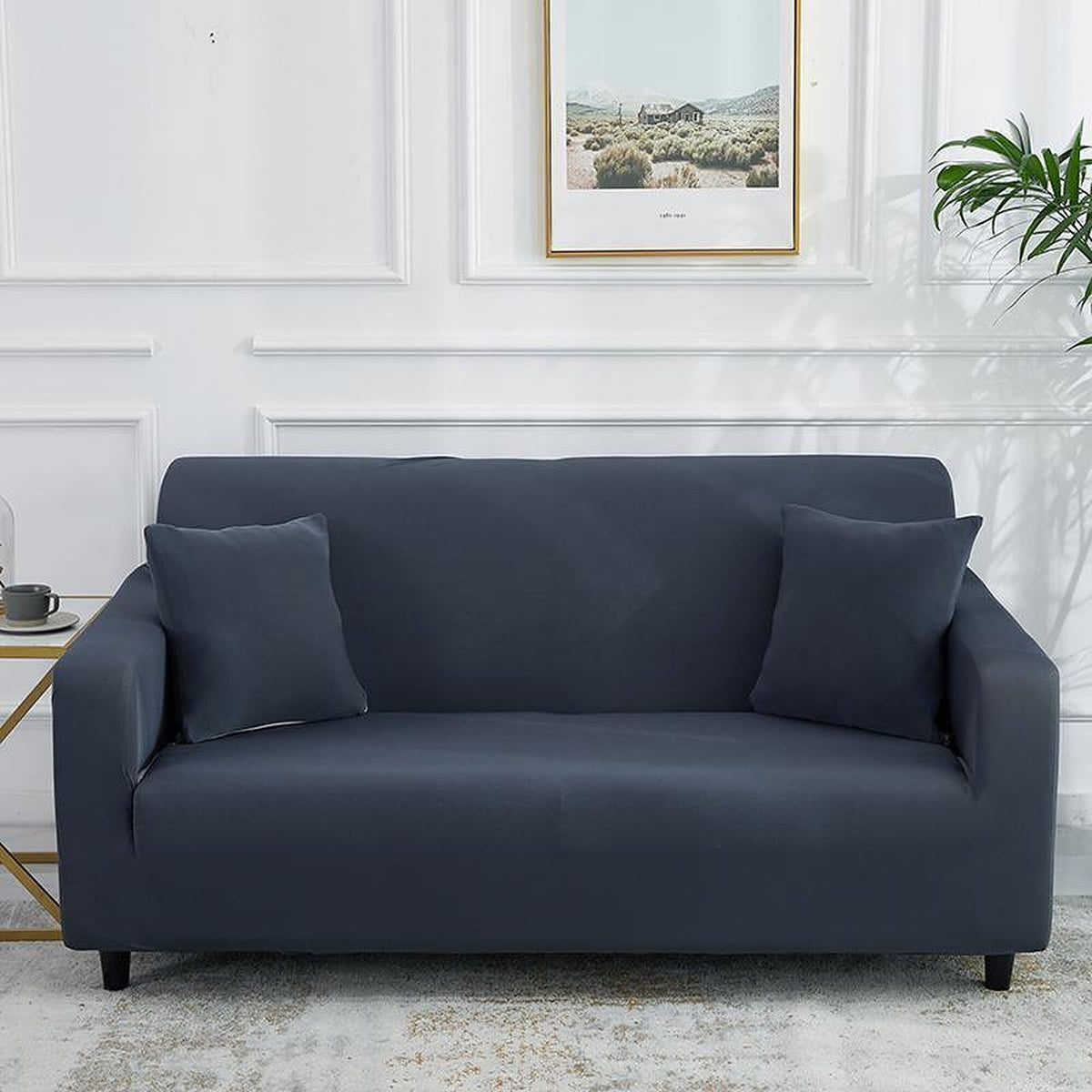 Sofa Cover – Plain Stretch – Midnight Navy