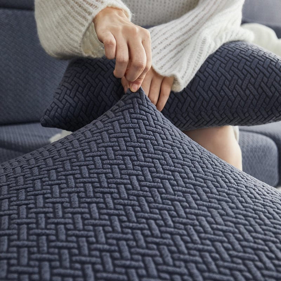 Sofa Cushion Cover – Plain Stretch Sectional – Midnight Navy