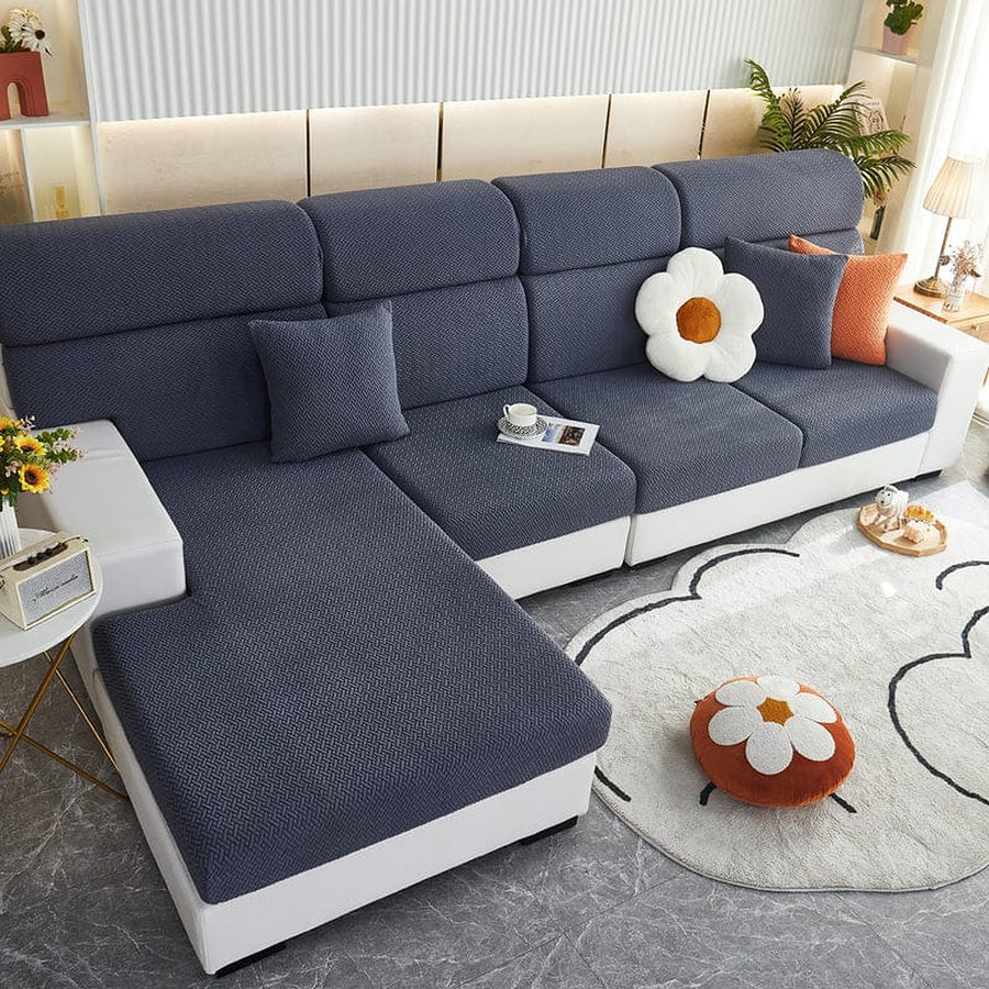 Sofa Cushion Cover – Plain Stretch Sectional – Midnight Navy