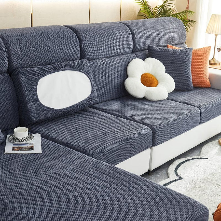 Sofa Cushion Cover – Plain Stretch Sectional – Midnight Navy