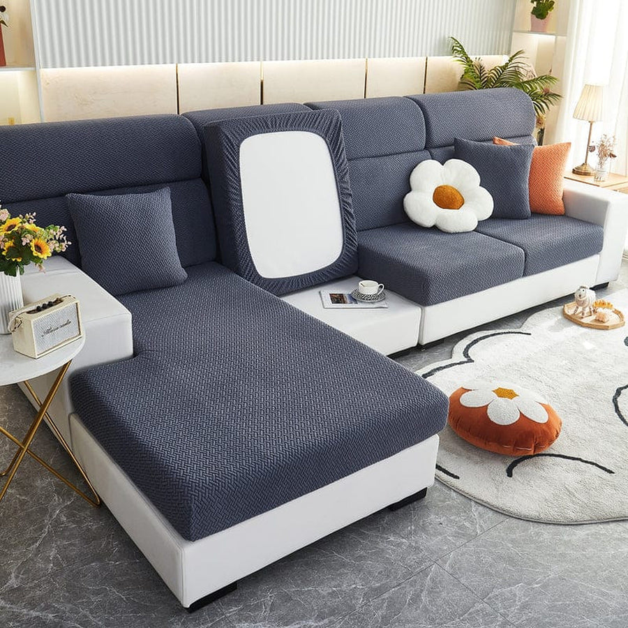 Sofa Cushion Cover – Plain Stretch Sectional – Midnight Navy