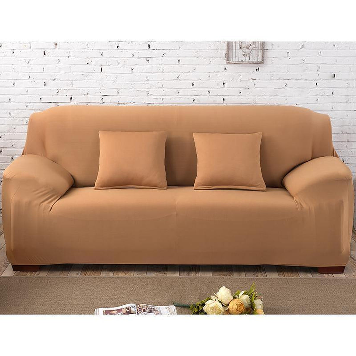 Sofa Cover – Plain Stretch – Ochre