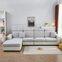 Sofa Cushion Cover – Floral Petite – Pearl Grey