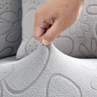 Sofa Cushion Cover – Floral Petite – Pearl Grey