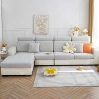 Sofa Cushion Cover – Corduroy Knit – Pearl Grey