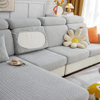 Sofa Cushion Cover – Corduroy Knit – Pearl Grey