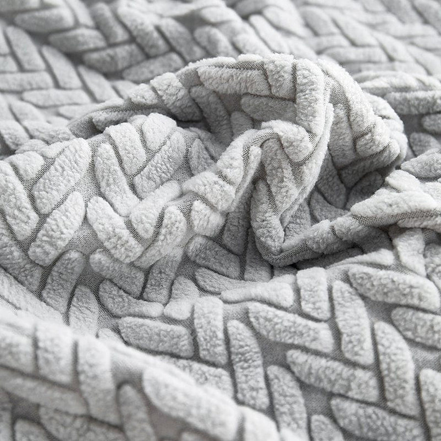 Sofa Cushion Cover – Corduroy Knit – Pearl Grey