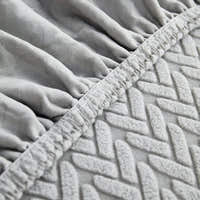 Sofa Cushion Cover – Corduroy Knit – Pearl Grey