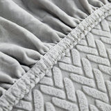 Sofa Cushion Cover – Corduroy Knit – Pearl Grey