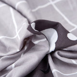 Sofa Cover – Geometric Grid – Pearl Grey