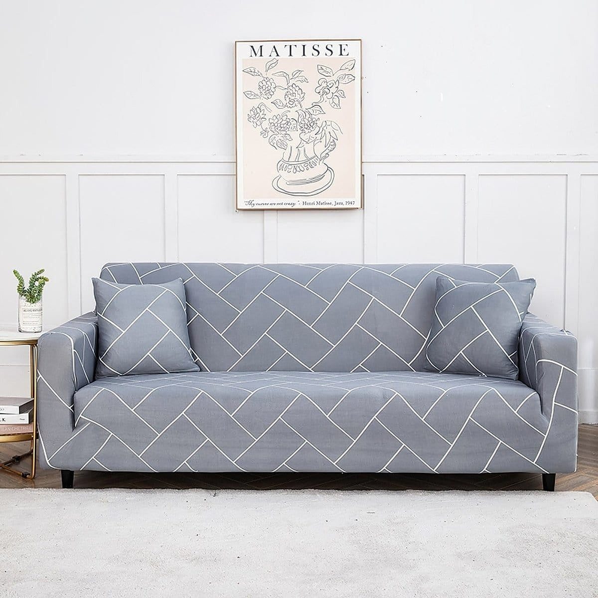 Sofa Cover – Tile – Pearl Grey