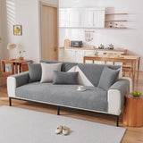 Non-Slip Sofa Cover – Plain Stretch – Pearl Grey