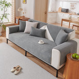 Non-Slip Sofa Cover – Plain Stretch – Pearl Grey