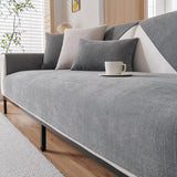 Non-Slip Sofa Cover – Plain Stretch – Pearl Grey